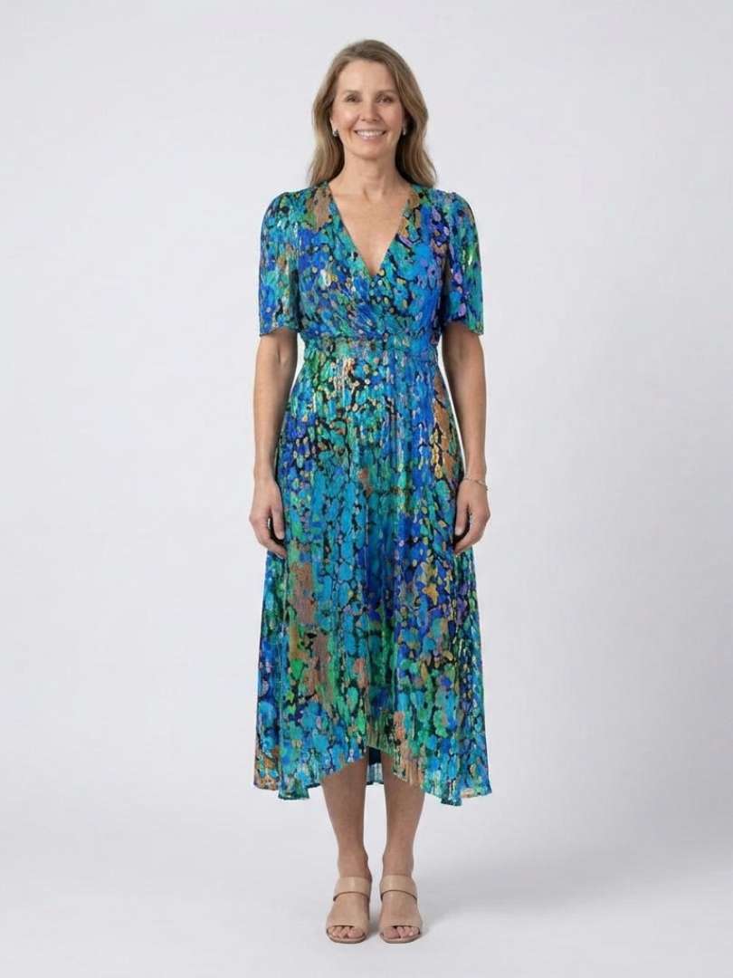 Zoey | Breezy Blue Midi Dress
