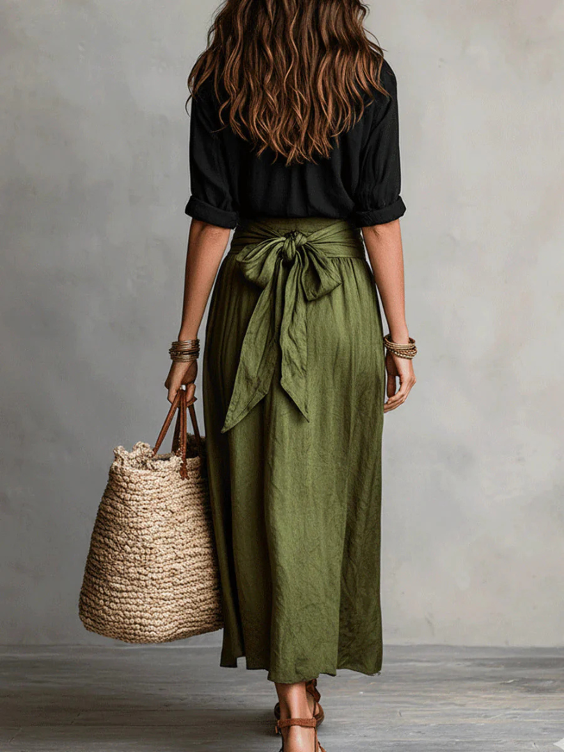Prudence™ | Bohemian Chic Wrap Skirt & Blouse Set