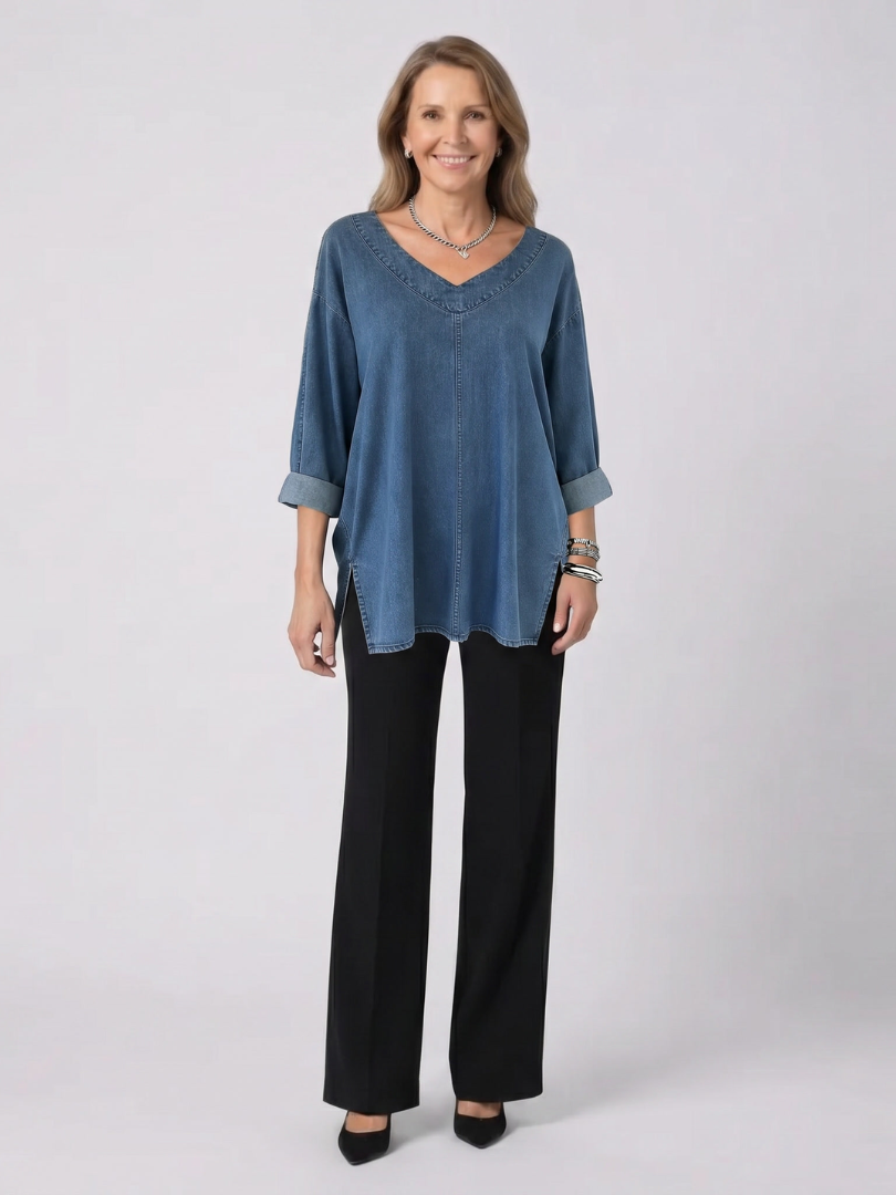 JESSICA | RELAXED V-NECK TOP