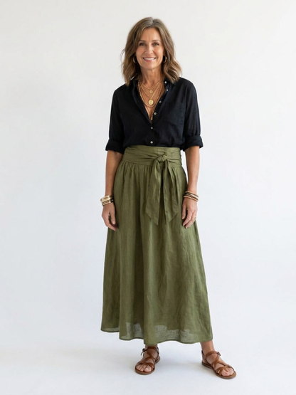 Prudence™ | Bohemian Chic Wrap Skirt & Blouse Set