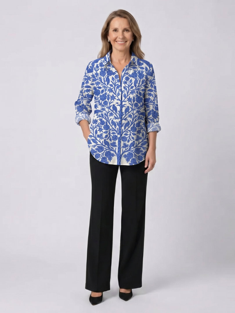 Isabella | Blue Garden Blouse