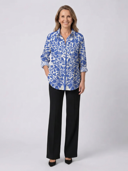 Isabella | Blue Garden Blouse