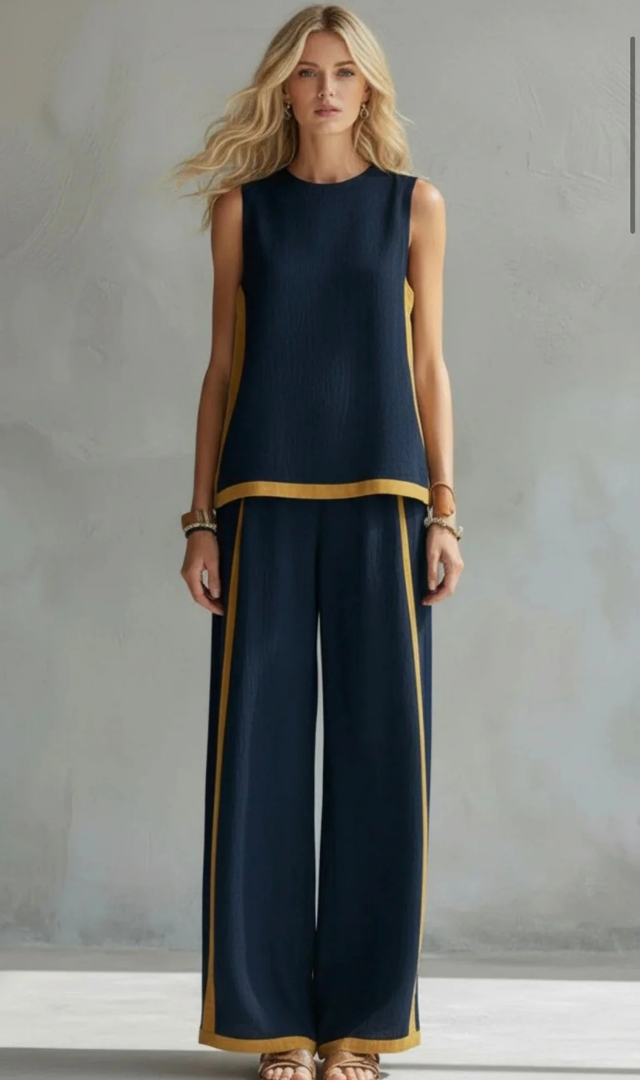 Denise™ | Casual Sleeveless Wide Leg Set