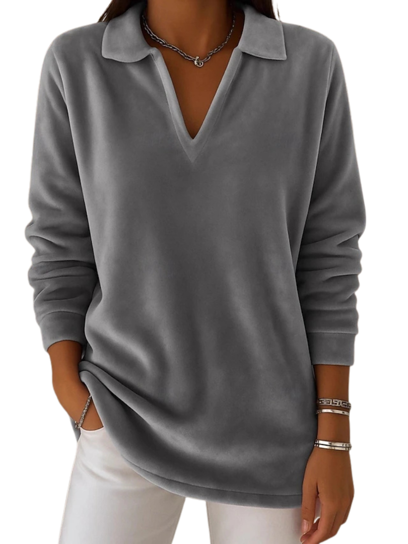 Gertie™ | Casual Long Sleeve V-neck  Women's Blouse