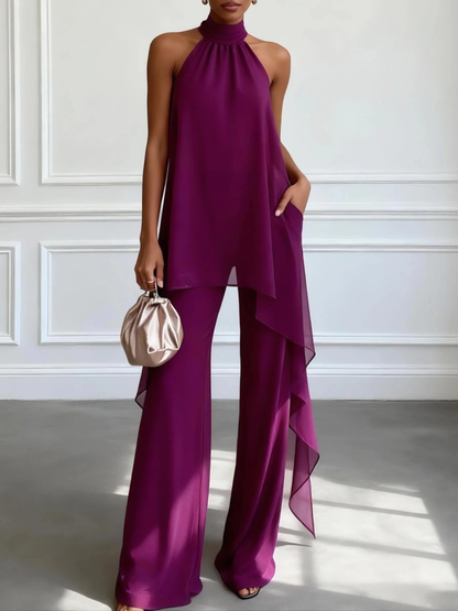Perla™ | Elegant Halter Two-Piece Set