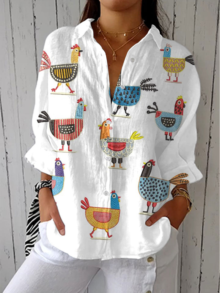 Nyrella™ | Playful Hen Blouse