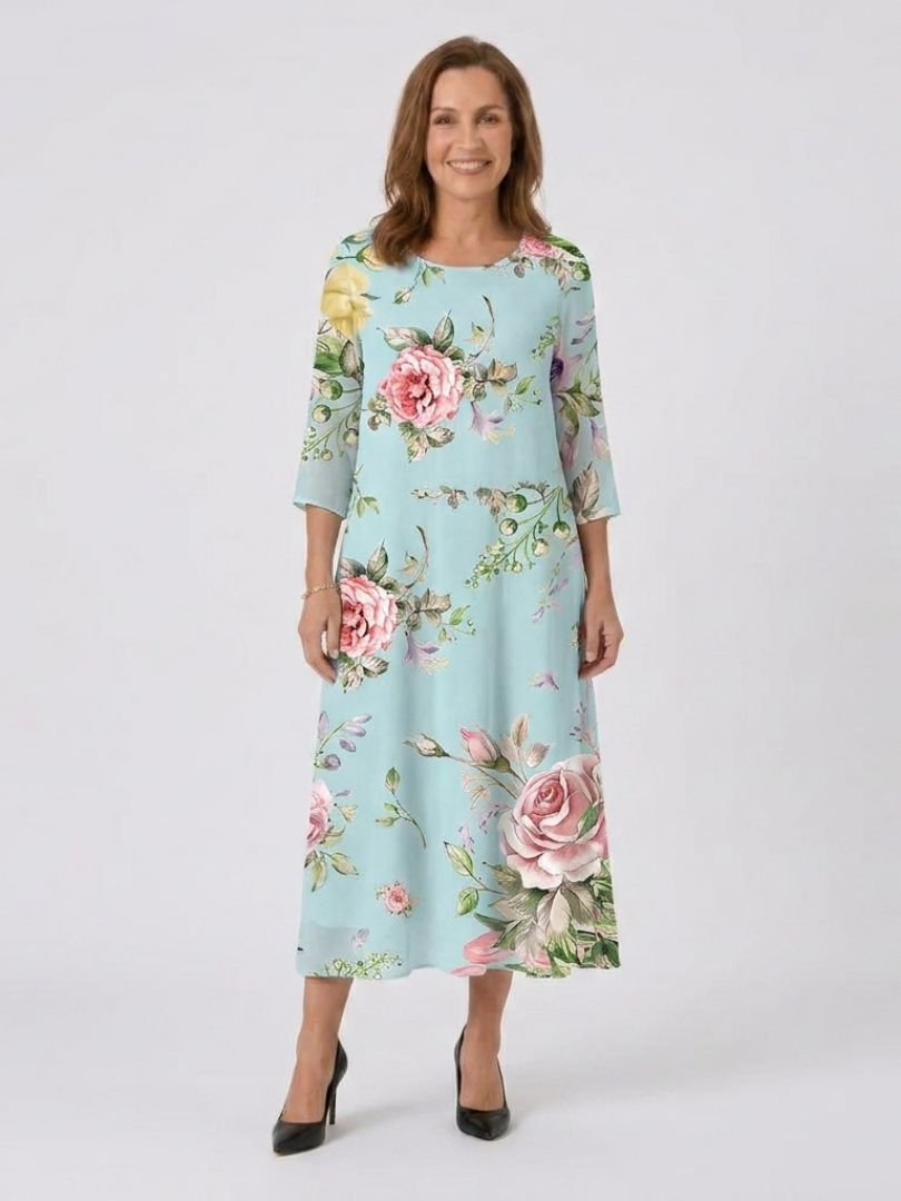 Olivia | Sunset Flower Dress