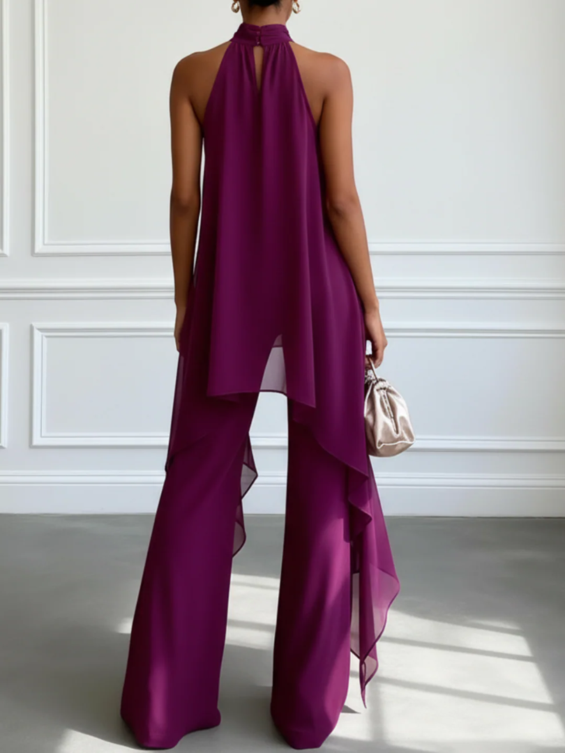 Perla™ | Elegant Halter Two-Piece Set