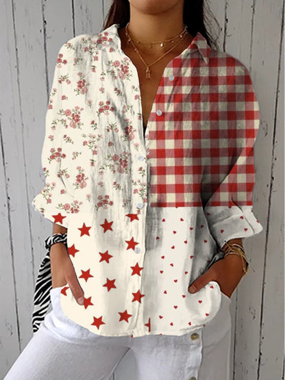 Faelynn™ | Country Patchwork Blouse