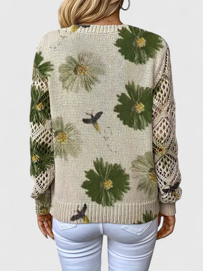 Aurélie | Elegant Floral Knit Sweater