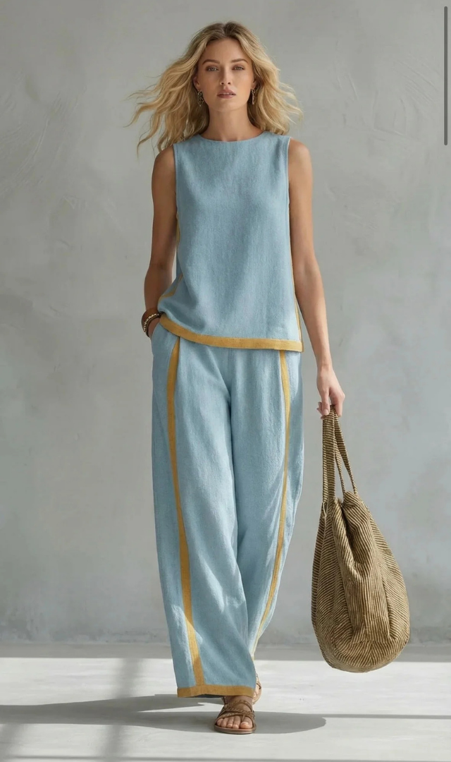 Denise™ | Casual Sleeveless Wide Leg Set