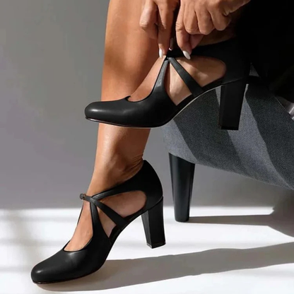 Henrietta™ | Elegant Strappy Block Heels