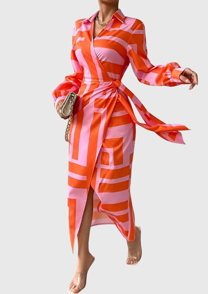 Everly | Elegant Wrap Dress with Print