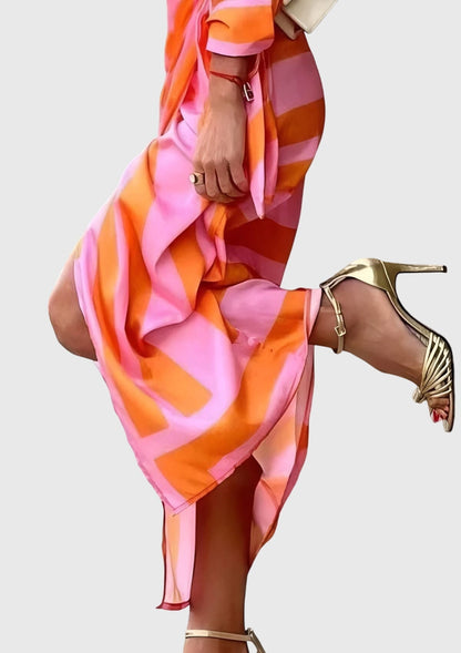 Everly | Elegant Wrap Dress with Print