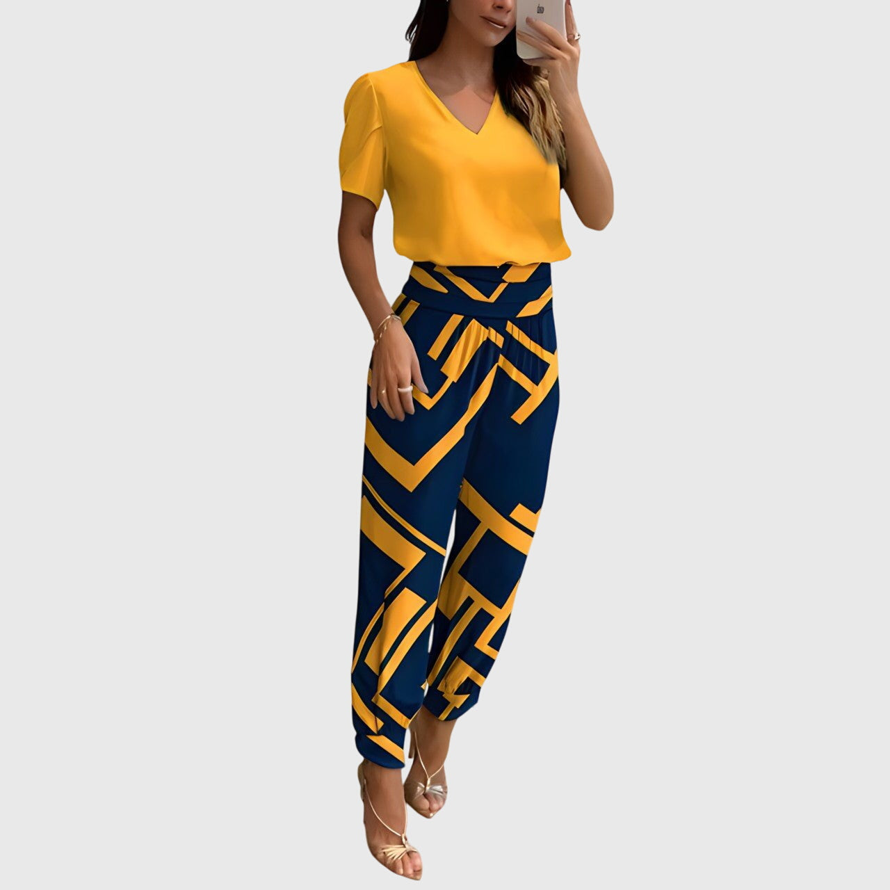 Yellow-Blue Print / 4XL