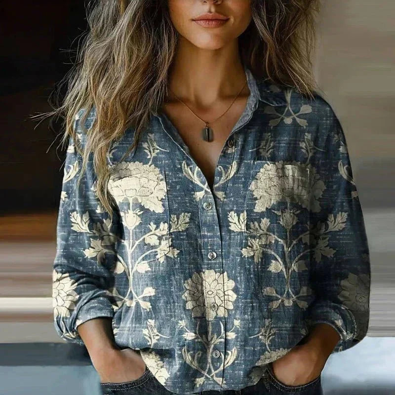 Isla Button-Down Shirt | Relaxed Fit Bandana Print Shirt