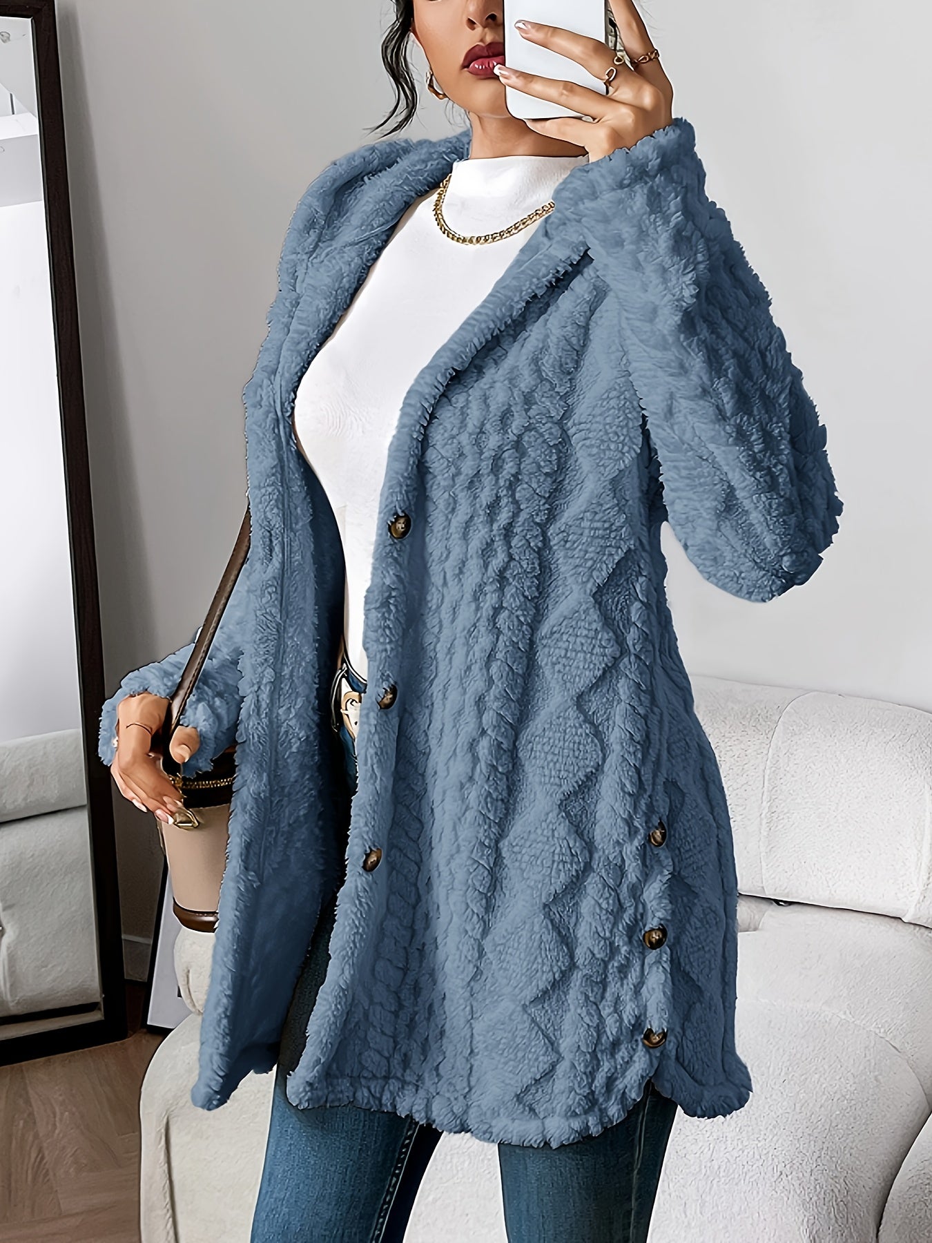 Hayden Soof | Plush Hooded Cardigan