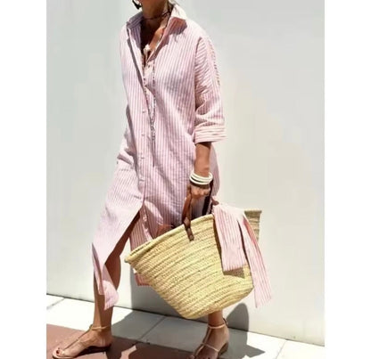 Pernille™ - Striped shirt dress
