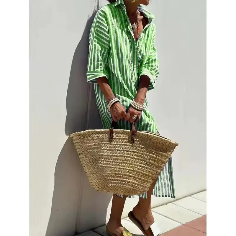 Pernille™ - Striped shirt dress