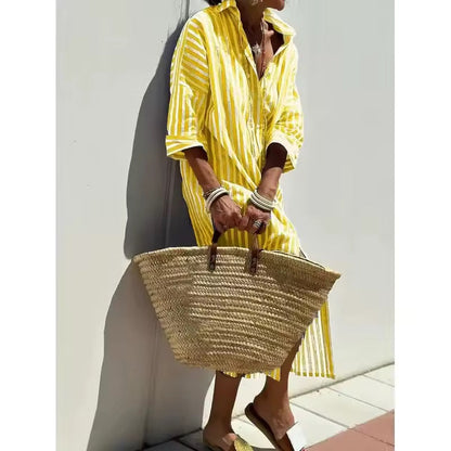 Pernille™ - Striped shirt dress