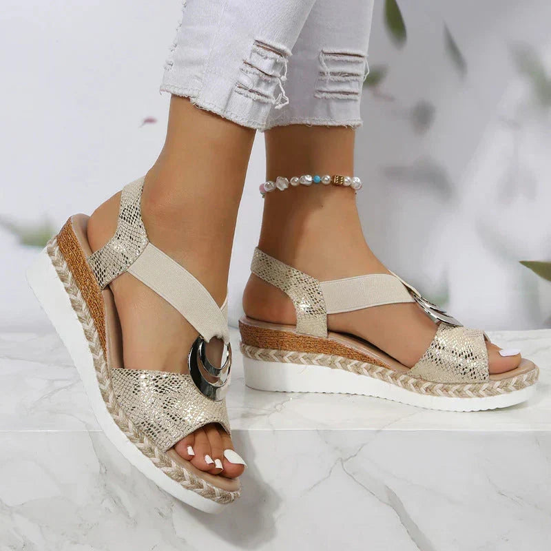 Havelin™ | Elegant Buckle Wedge Sandals