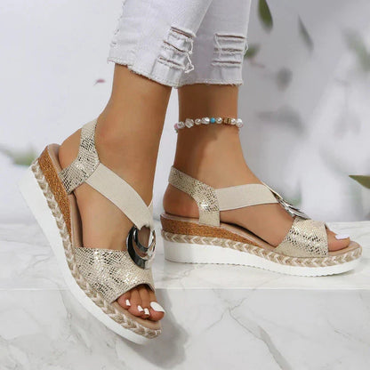 Havelin™ | Elegant Buckle Wedge Sandals