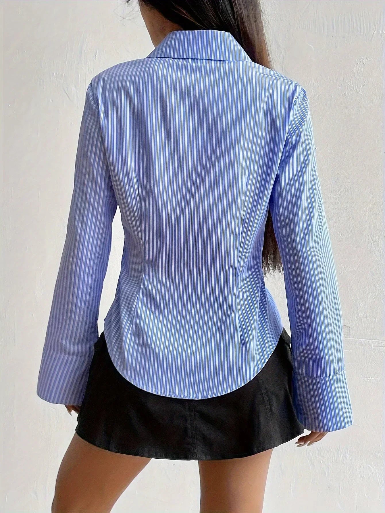 Odelina Shirt | Elegant Long Sleeve Polo with V-Neckline