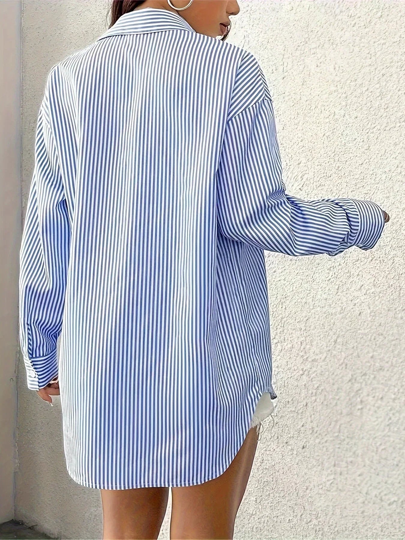 Omara Shirt | Long Sleeve Chic Striped Women's Shirt
