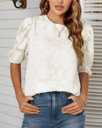 Oraniah Shirt | Puff Sleeve Chiffon Shirt