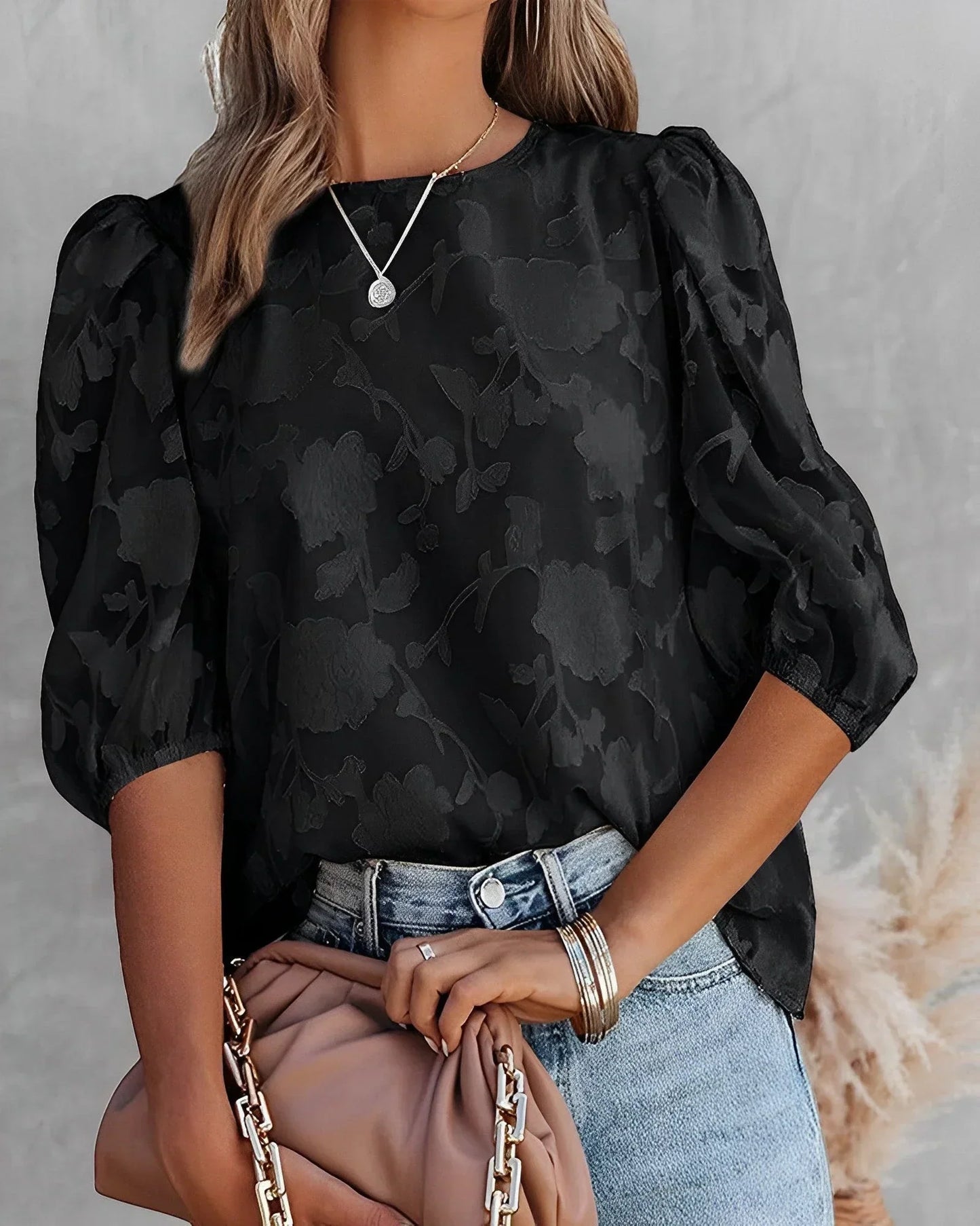 Oraniah Shirt | Puff Sleeve Chiffon Shirt
