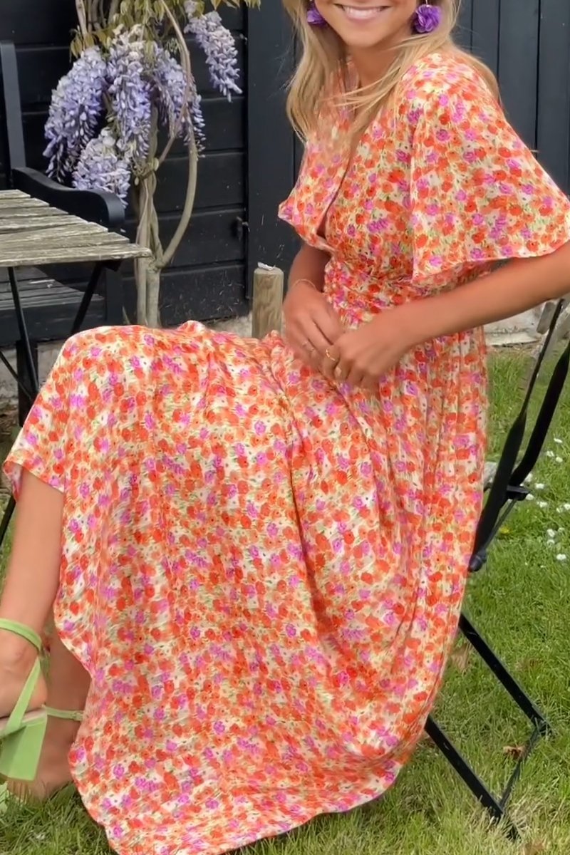 Mia™ | Flattering Printed Maxi Dress
