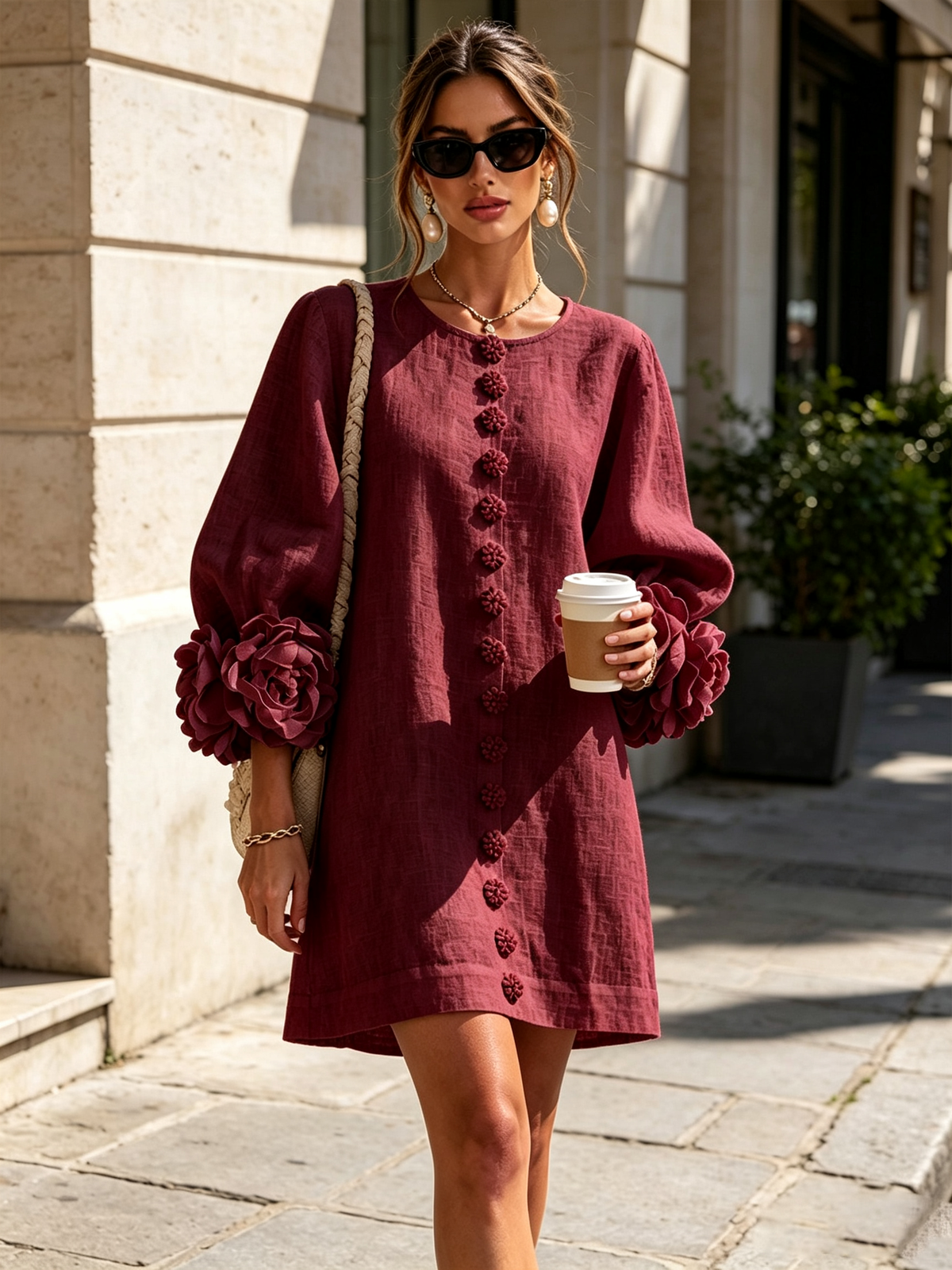 Rosalie - Button-Down Mini Dress