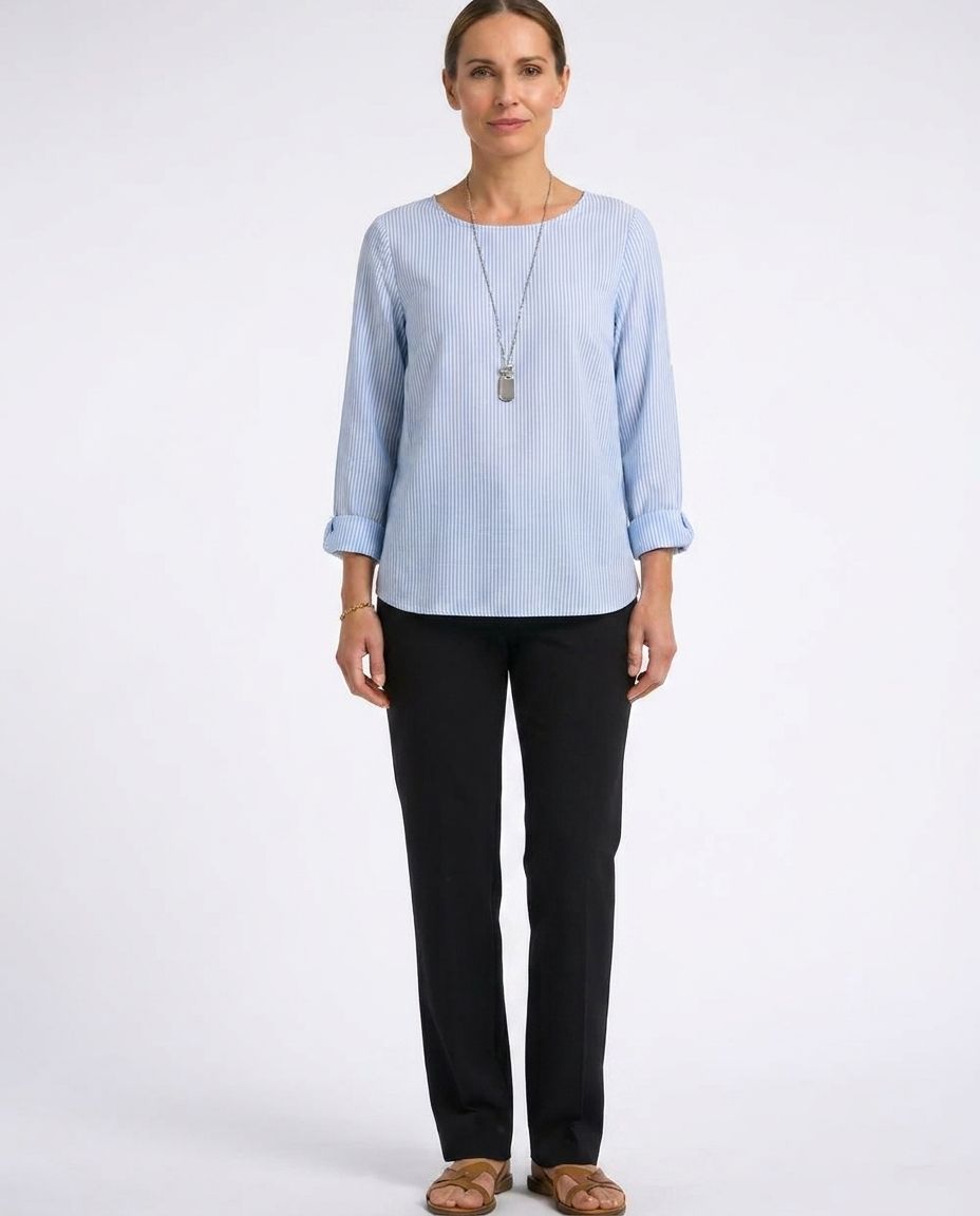 Rhea | Trendy Striped Blouse