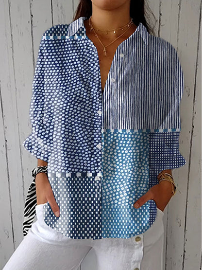 Vynessa™ | Ocean Patchwork Blouse
