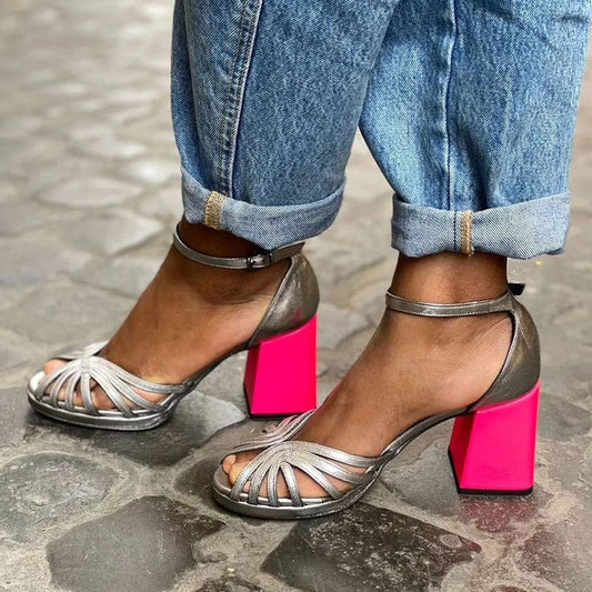 Isabella | Neon Block Heels