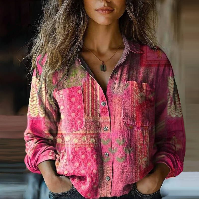 Isla Button-Down Shirt | Relaxed Fit Bandana Print Shirt