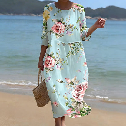 Olivia | Sunset Flower Dress