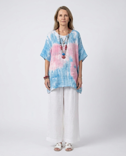 Vantrel | Comfortable Relaxed Linen Top & Striped Bamboo Pants