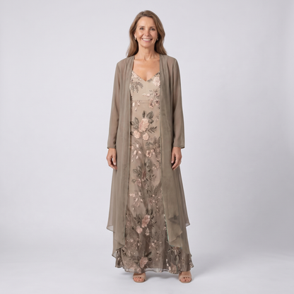 Bryleigh | Elegant Maxi Dress Two-Piece Set