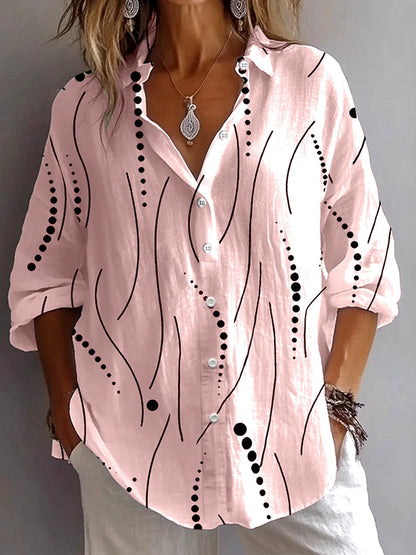 Kristen™ | Artistic Everyday Comfort Button Blouse