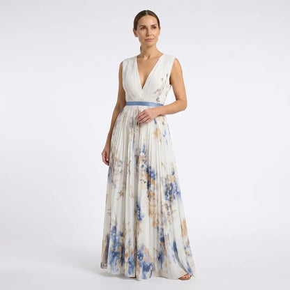 Rowella - Elegant Pleated Maxi Dress