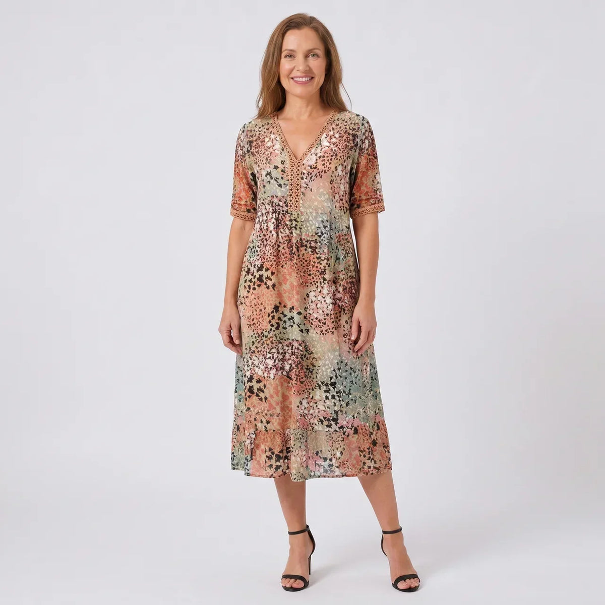 Bella | Elegant Floral Midi Dress