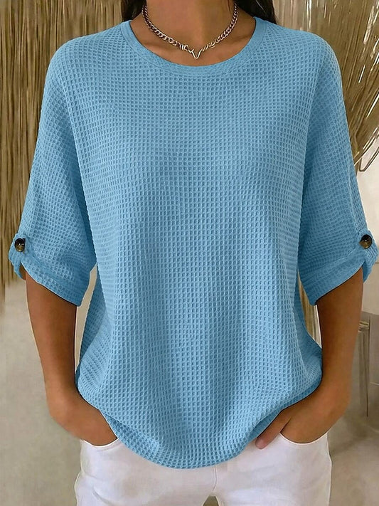 Lorielle™ | Casual Waffle Shirt