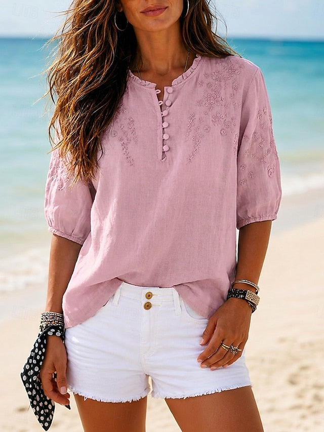 Kristina™ | Breezy Beach Ready Everyday Blouse