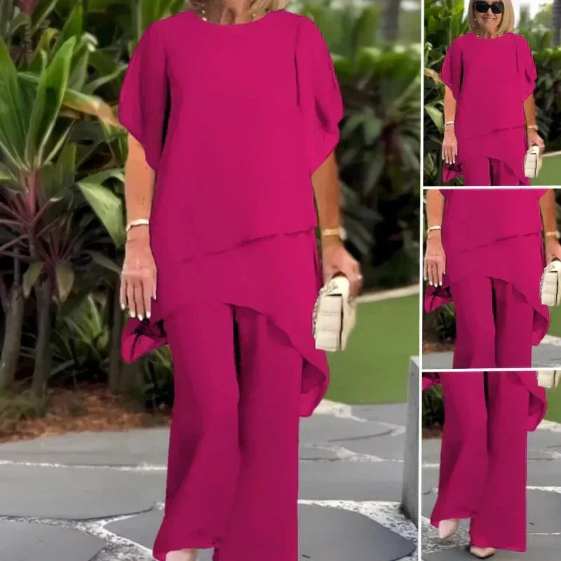 Jorellea™ | Draped Palazzo 2-piece Set